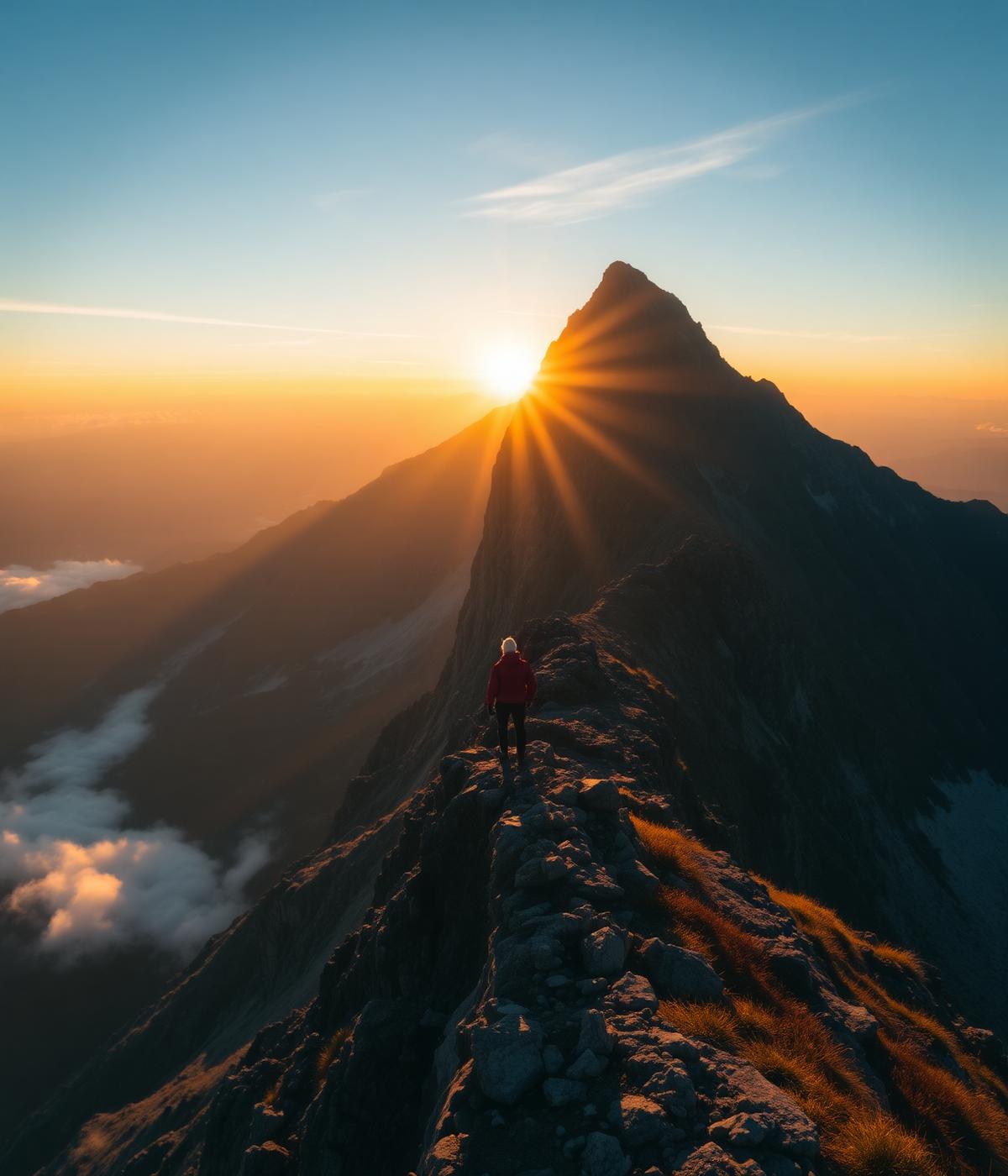Chegada ao topo da montanha